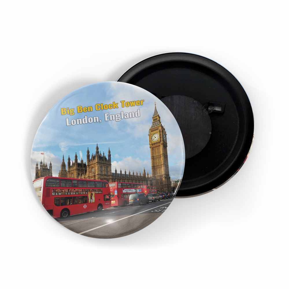 dhcrafts Fridge Magnet Multicolor Famous Tourist Place Big Ben Clock Tower London, England Glossy Finish Design Pack of 1